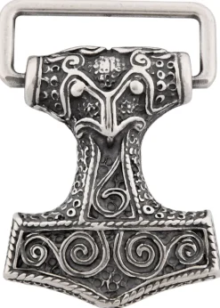 1600094170 - LARP Boucle de Ceinture Marteau de Thor Mjolnir Argenté