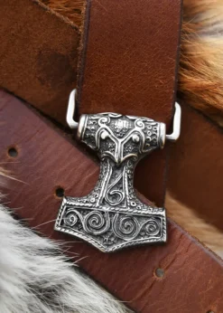 1600094170 - LARP Boucle de Ceinture Marteau de Thor Mjolnir Argenté