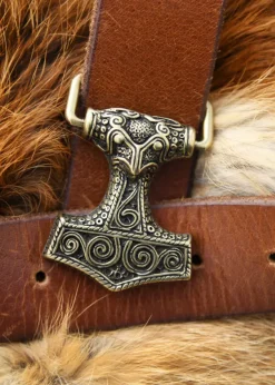 1600094180 - LARP Boucle de Ceinture Marteau de Thor Mjolnir Bronzé