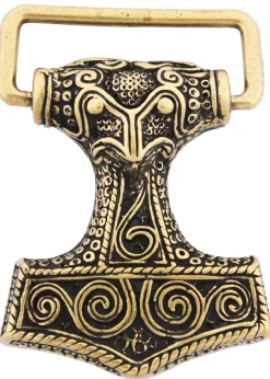 1600094180 - LARP Boucle de Ceinture Marteau de Thor Mjolnir Bronzé