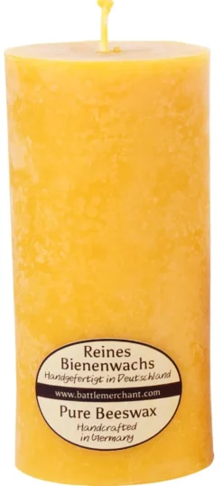 1903000005 - LARP Bougie Cire d'Abeille PURE Massive 13,5x6,5cm 40H