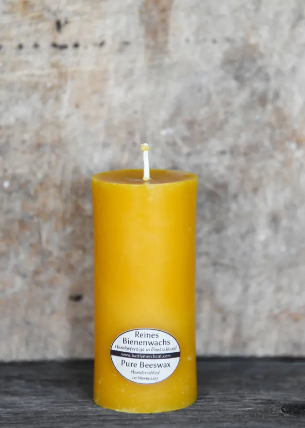 1903000005 - LARP Bougie Cire d'Abeille PURE Massive 13,5x6,5cm 40H