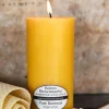1903000003 - LARP Bougie en cire d'abeille pure, massive 9,5x4,5cm