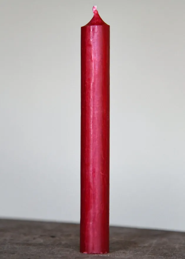 1901020610 - LARP Bougie Lisse Ronde 180x22mm 8H ROUGE