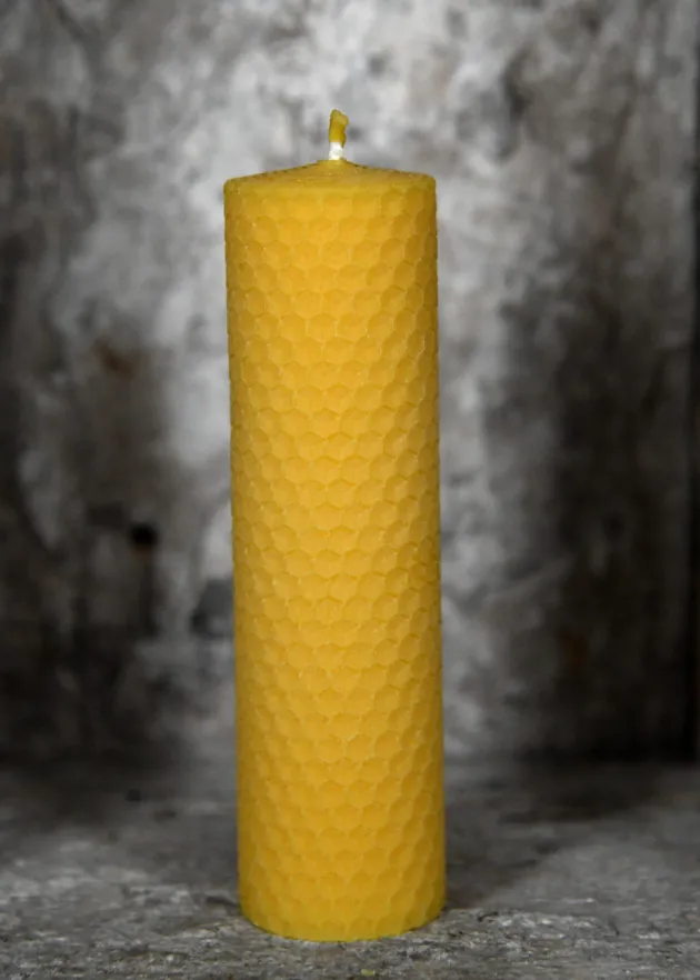 1905000003 - LARP Bougie 15x4cm Cire d'Abeille Pure Alvéolée et Roulée
