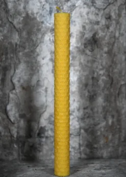 1905000006 - LARP Bougie 20x2cm Cire d'Abeille Pure Alvéolée et Roulée