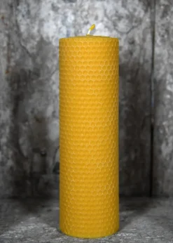 1905000005 - LARP Bougie 20x6cm Cire d'Abeille Pure Alvéolée et Roulée