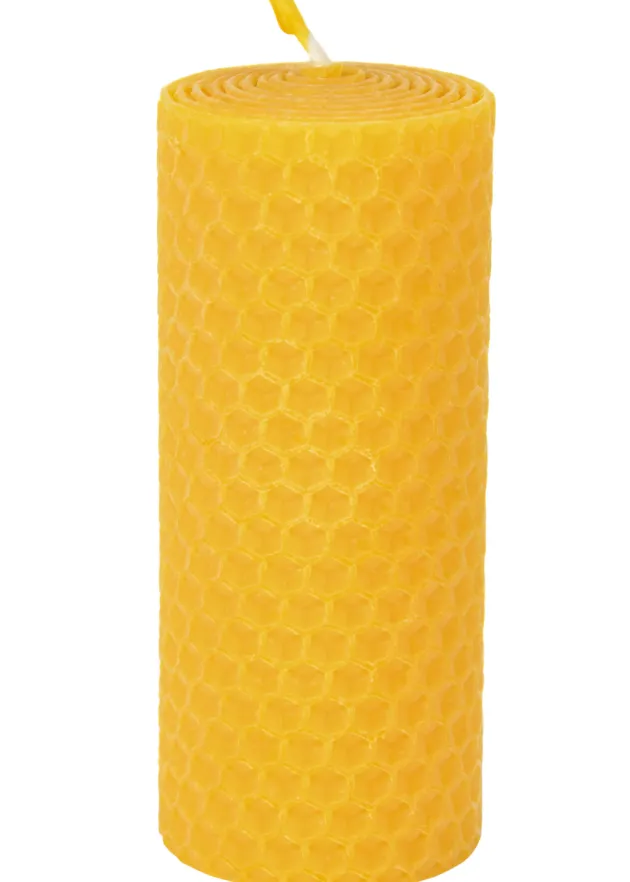 1905000002 - LARP Bougie 10x4cm Cire d'Abeille Pure Alvéolée et Roulée