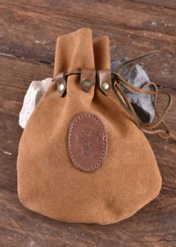 1616416500 - LARP Bourse Médiévale en Cuir avec Croix Celtique