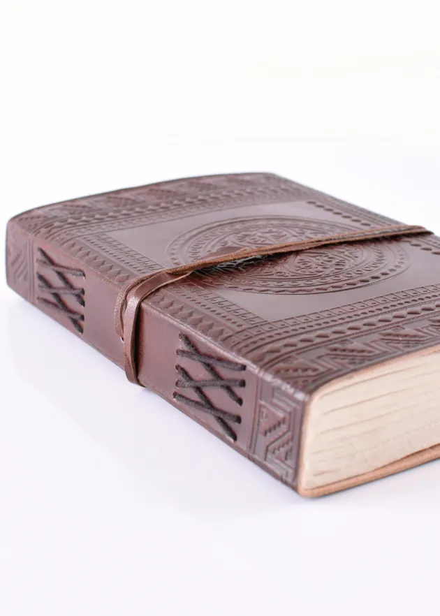 2016005011 - LARP Carnet de notes médiéval cuir 14x21cm