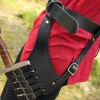 1616430100 - LARP Ceinture avec support pour épée, bandelier, cuir noir