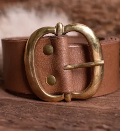 1616027008 - LARP Ceinture en cuir et laiton marron 135 cm