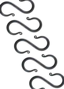 1901010500 - LARP Crochet en S fer forgé 5 pcs