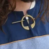 1401074100 - LARP Fibule Annulaire Celtique en laiton