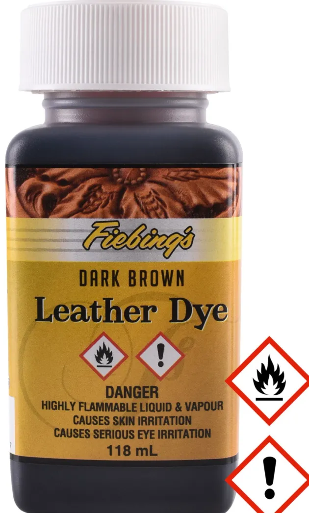 1670913040 - LARP Fiebing's Leather Dye, teinture cuir, marron, flacon de 118 ml