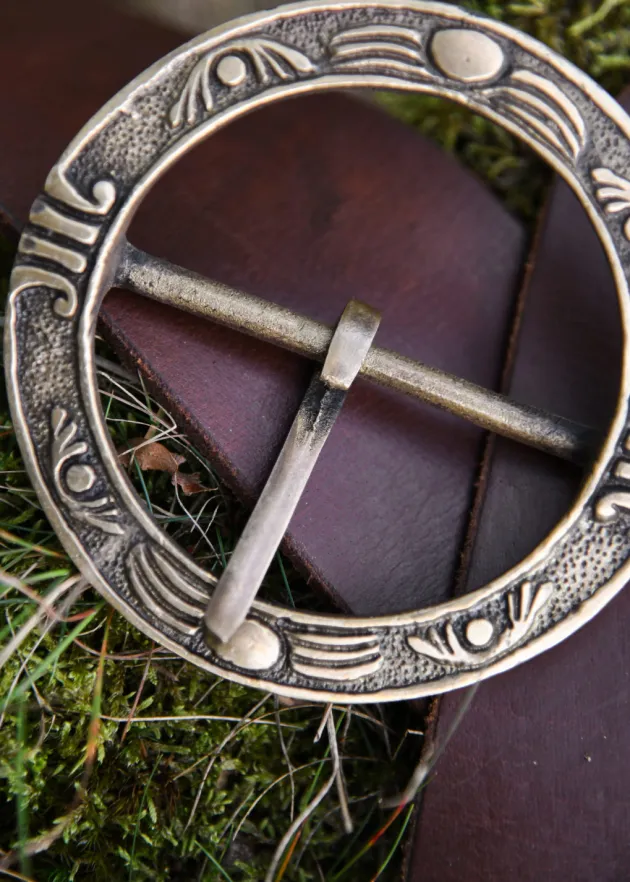 1416770301 - LARP Grande boucle de ceinture médiévale décorée laiton