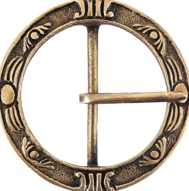 1416770301 - LARP Grande boucle de ceinture médiévale décorée laiton