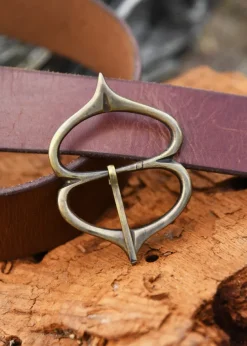 1601021123 - LARP Grande Boucle en laiton du Moyen Âge tardif 51mm