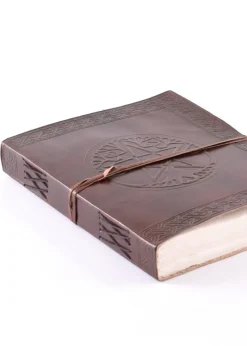 2016004600 - LARP Grand livre en cuir pentagramme 20 x 25 cm