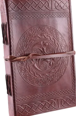 2016005301 - LARP Livre en cuir avec motif celtique 21 x 14 cm