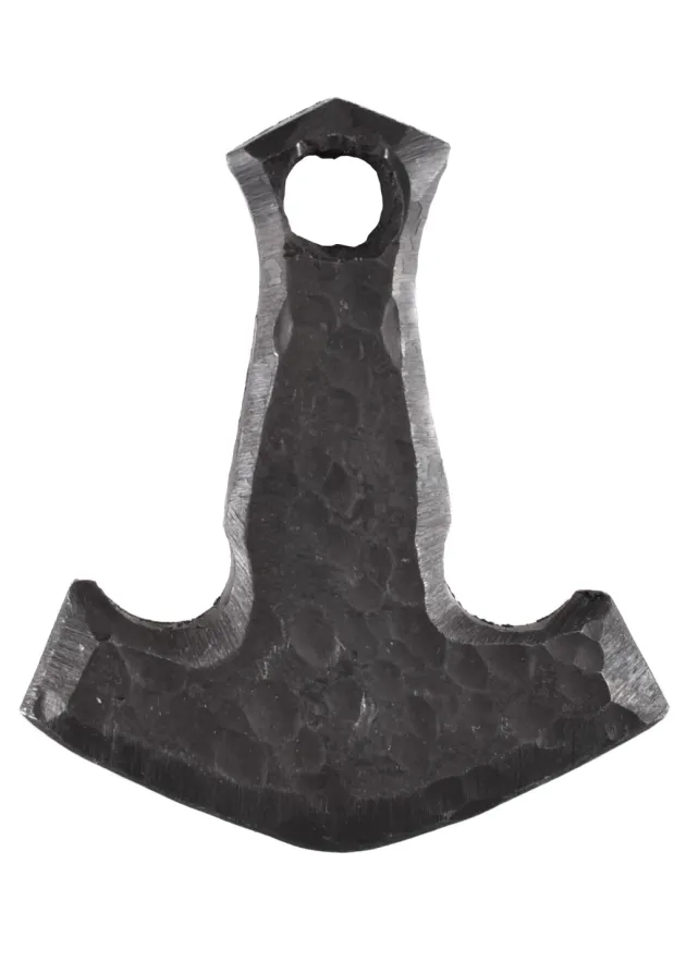 1480000100 - LARP Marteau de Thor Pendentif Forgé Cordon Cuir
