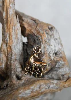 1404640001 - LARP Pendentif en bronze - Cerf celtique