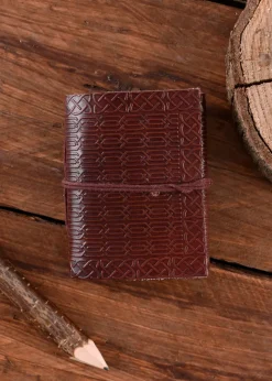 2016200200 - LARP Petit carnet de notes couverture en cuir gaufré 9x7cm