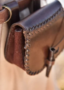 1680000340 - LARP Petite Sacoche en Cuir Marron