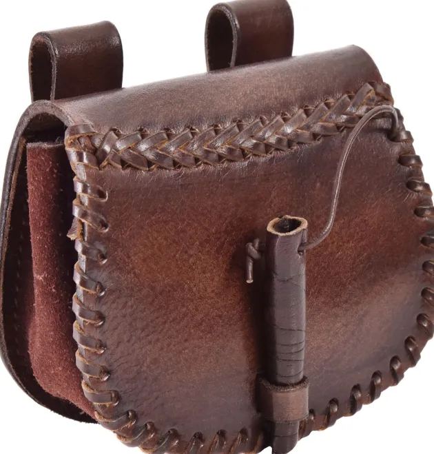 1680000340 - LARP Petite Sacoche en Cuir Marron