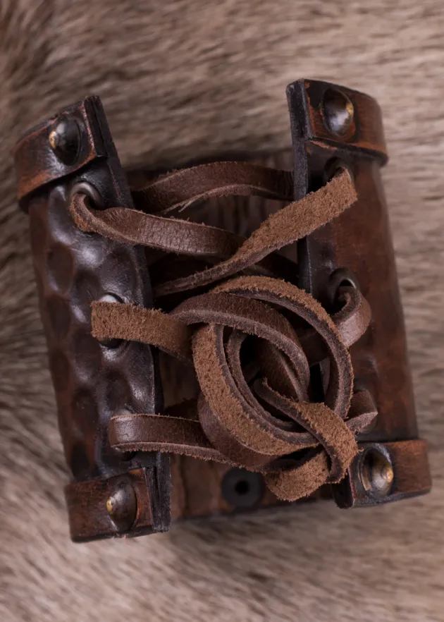 1616553401 - LARP 1 Petit protège-bras cuir martelé 1 pièce