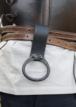 0401040001 - LARP Porte-Hache en Cuir et Fer Forgé