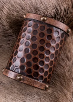1616553201 - LARP 1 Protège-bras en cuir martelé Long 1 pièce
