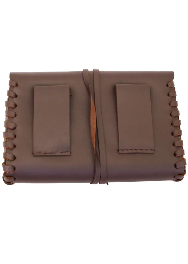 1609213001 - LARP Sac banane, lacé, en cuir marron