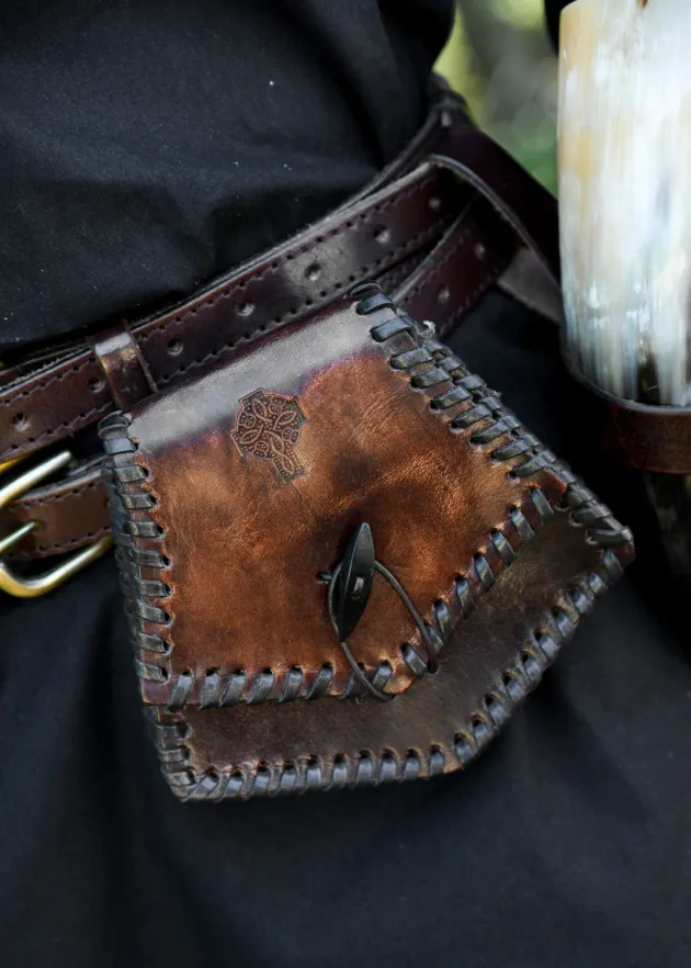 1616619400 - LARP Sacoche Ceinture en Cuir à Motif Pict