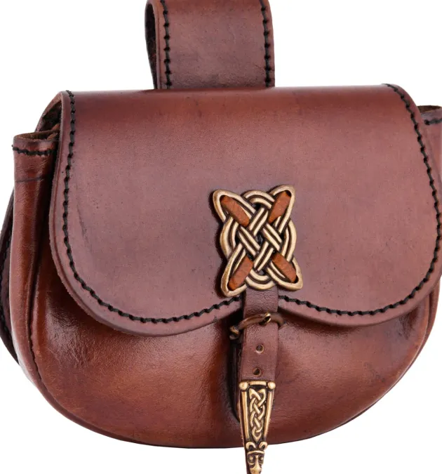 1616414400 - LARP Sacoche Cuir avec ornements celtiques