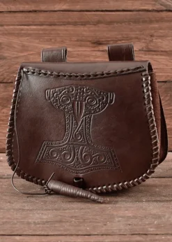 1680000300 - LARP Sacoche Cuir Gravé Mjolnir