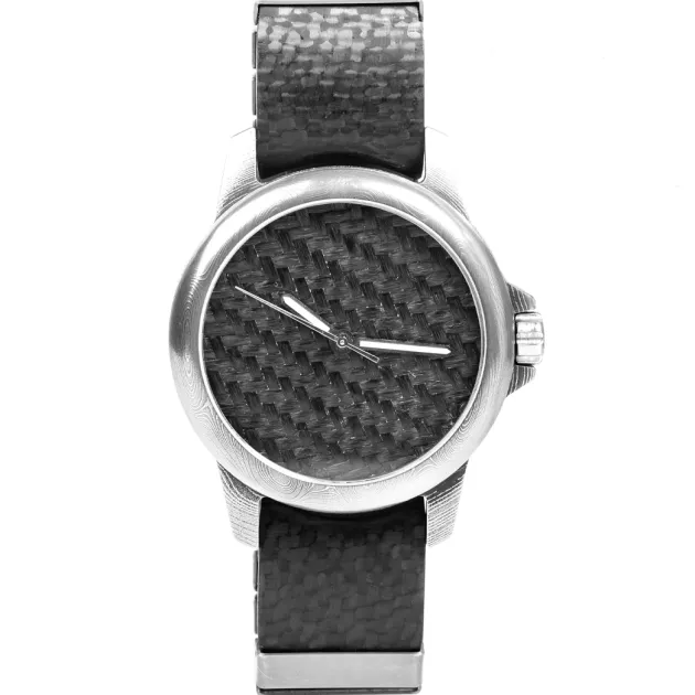Layer montre Damas fibre de carbone