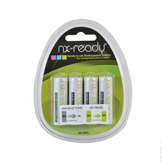 LC510 - NX Ready x4 PILES RECHARGEABLES TYPE AA LR06 1,2 V 2000mAh