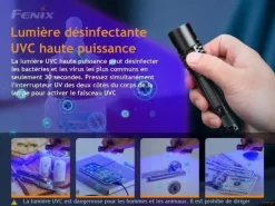 LD32UVC - FENIX LD32UVC Lampe de désinfection UVC 1200lm 18650