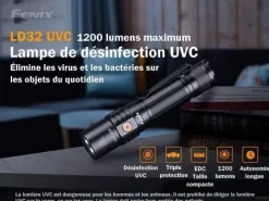 LD32UVC - FENIX LD32UVC Lampe de désinfection UVC 1200lm 18650