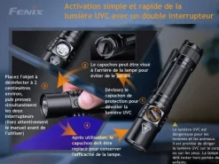 LD32UVC - FENIX LD32UVC Lampe de désinfection UVC 1200lm 18650