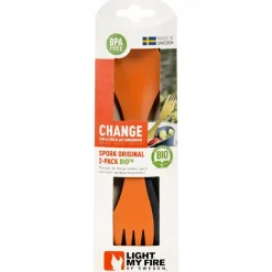 LMF2412411313 - Light my fire Set de 2 sporks bioplastic Sandy Green/Dusty Pink