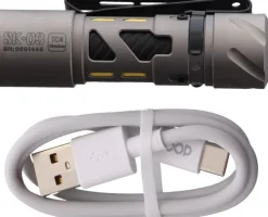 LPGSK03TI - LOOP GEAR SK03 Torche Titane E-Tritium 1000lm 920mAh 14500 USB-C
