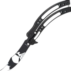 MA02196 ALBAINOX Couteau papillon Têtes de mort