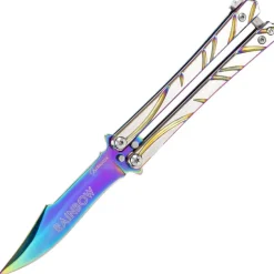 MA02147 ALBAINOX Couteau papillon Rainbow