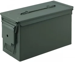 MAL959 - Caisse munition Métal cal.50 OLIVE 33X18X23 cm