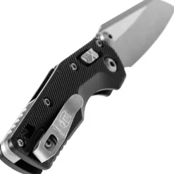 210M-10APFL - Microtech MSI Mini RAM-LOCK Black Fluted Aluminium Apo