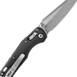 210M-10APFL - Microtech MSI Mini RAM-LOCK Black Fluted Aluminium Apo