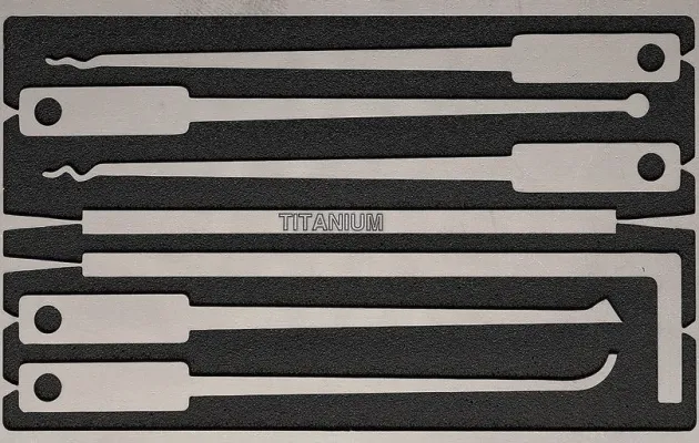 MAR020 - MARATAC Covert Titanium Lock Pick Set de Crochets Discret