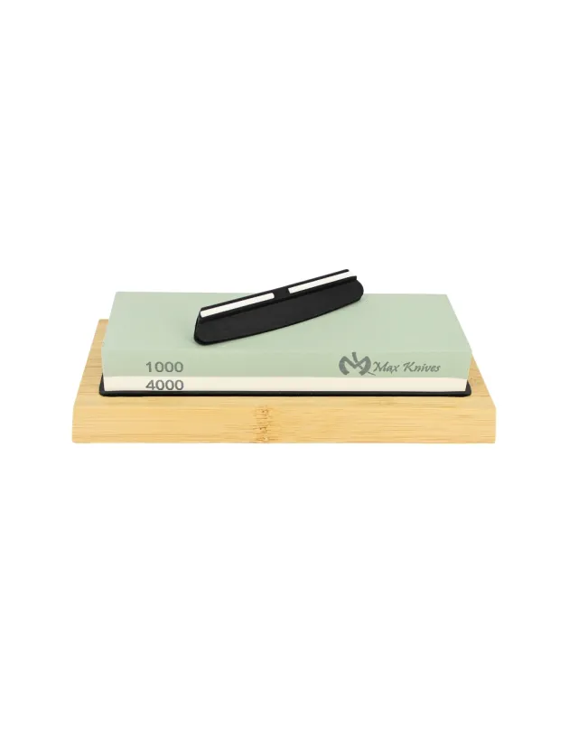 MAXKNIVES - MK1708 - Pierre d'affûtage sur support + guide d'affûtage